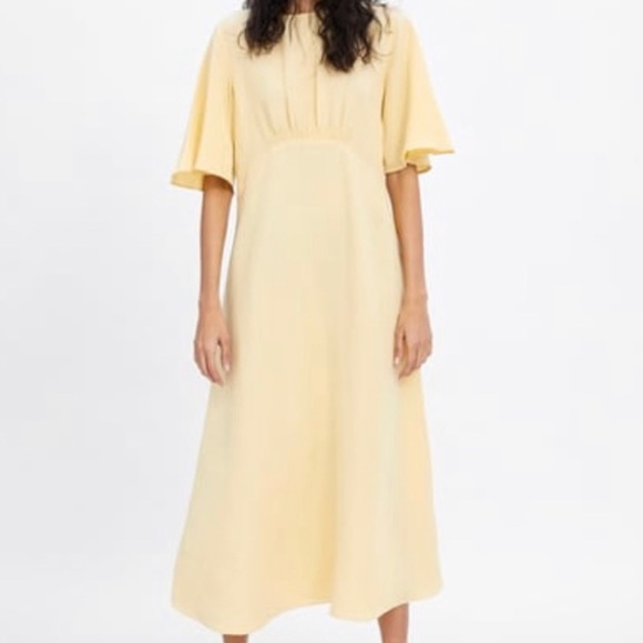 Yellow Linen Dress Zara HOT Womens Dresses Yellow Linen Dress Zara Linen  Dresses